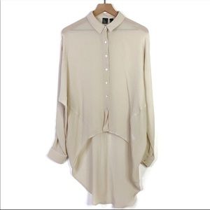 silk high low blouse